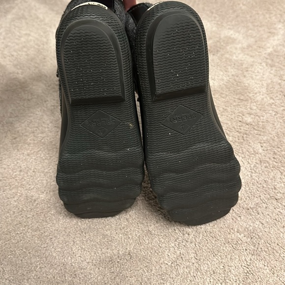 Like new Sperry duck boots in gray herringbone pattern - Picture 3 of 5